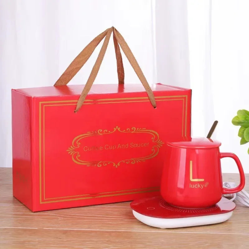 Ceramic coffee mug with temperature control